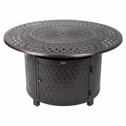 Best deal ✔️ Round Fire Sense 42 In. Verona Aluminum Propane Gas Fire Pit Table 😉