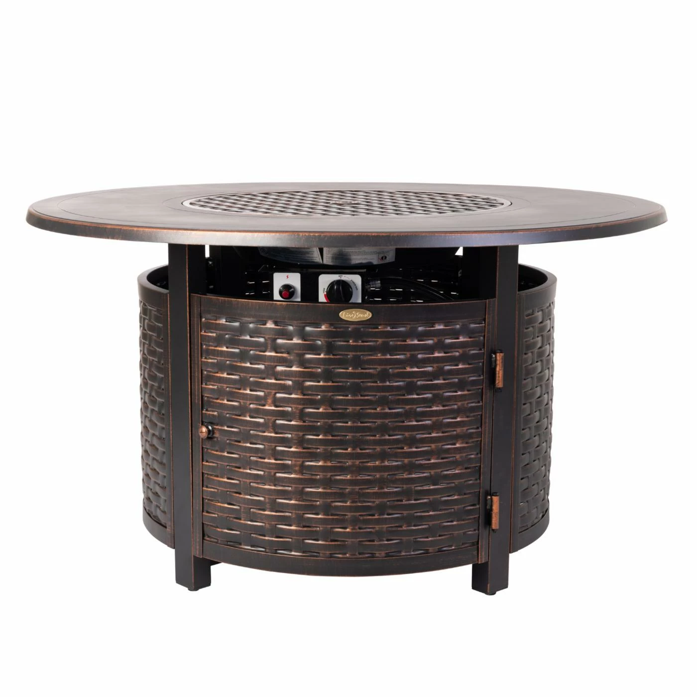 Best deal 😉 Round Fire Sense Florence 44 In. Woven Aluminum Gas Fire Pit Table 🛒 1 Best deal 😉 Round Fire Sense Florence 44 In. Woven Aluminum Gas Fire Pit Table 🛒