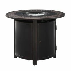 Best Sale 👏 Round Fire Sense Franklin 33.9 In. Propane Fire Pit ⌛
