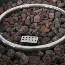 Wholesale 😉 Best Selling Home Decor Round Anchorage Outdoor 50,000 BTU Lightweight Concrete Circular Fire Pit (No Tank Holder) - Dark Gray ✨ -Fire Pits & Tables Online Shop scaleBSHD4584