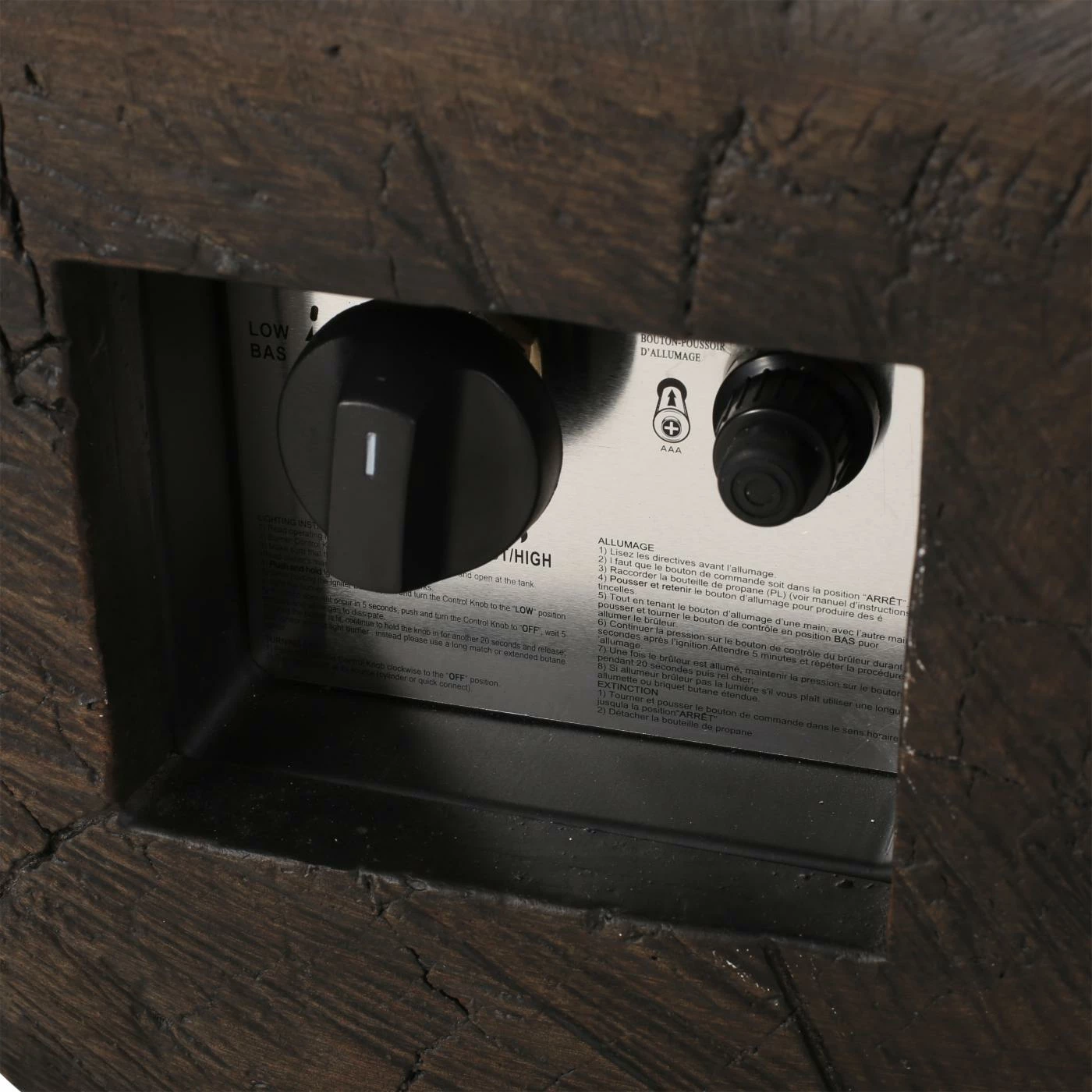 Promo ✨ Best Selling Home Decor Rectangle Wellington Outdoor 40,000 BTU Lightweight Concrete Wood Finish Fire Pit (No Tank Holder) 🛒 5 Promo ✨ Best Selling Home Decor Rectangle Wellington Outdoor 40,000 BTU Lightweight Concrete Wood Finish Fire Pit (No Tank Holder) 🛒 - Image 5