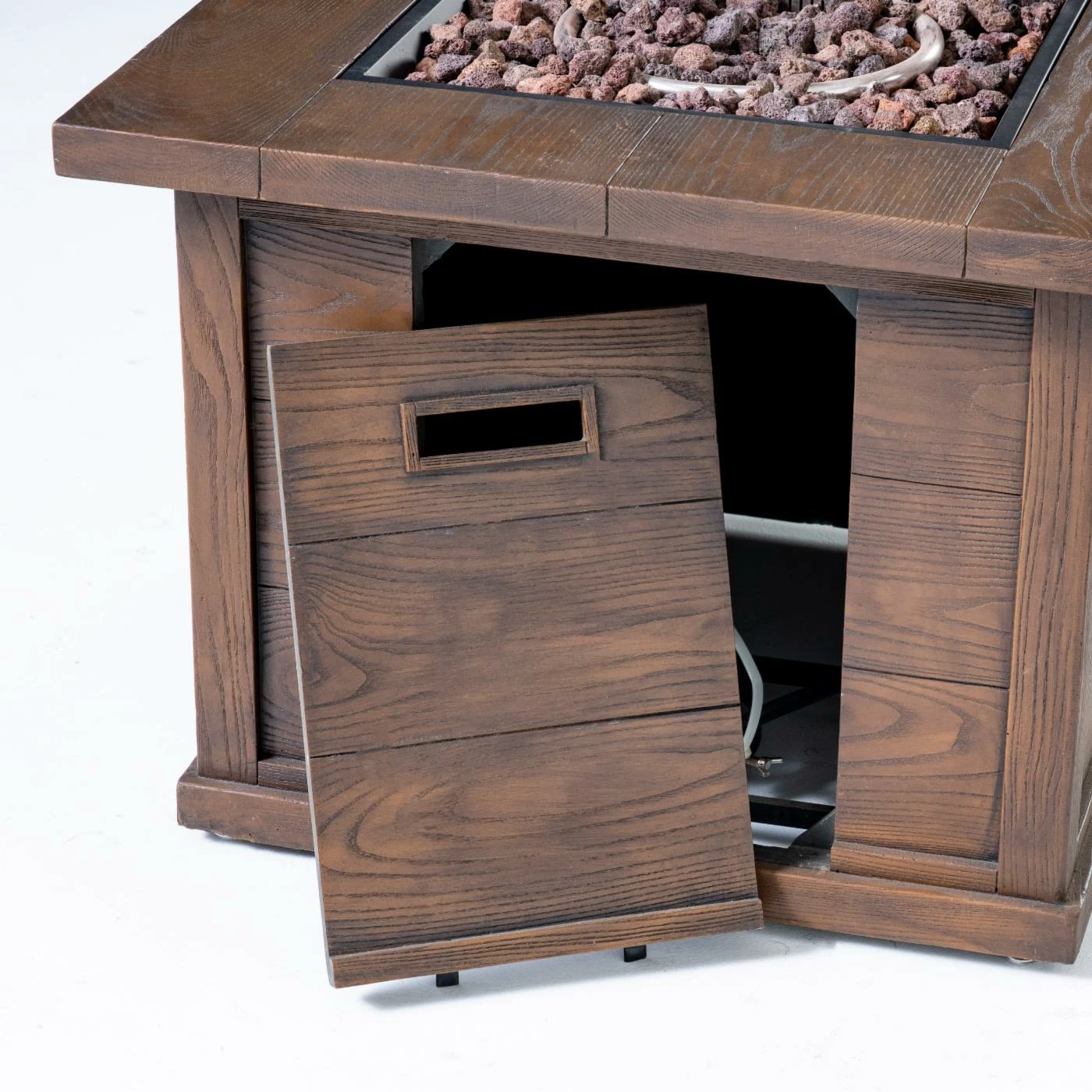 Top 10 🎁 Best Selling Home Decor Aleezah Outdoor 40,000 BTU Lightweight Concrete Square Fire Pit - Brown Wood Pattern 👏 5 Top 10 🎁 Best Selling Home Decor Aleezah Outdoor 40,000 BTU Lightweight Concrete Square Fire Pit - Brown Wood Pattern 👏 - Image 5