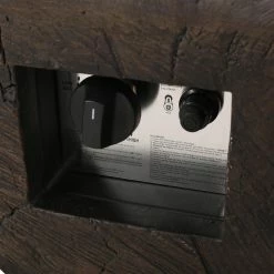 Cheapest 🛒 Best Selling Home Decor Rectangle Wellington Outdoor 40,000 BTU Wood Finished Lightweight Concrete Fire Pit With Tank Holder 🔔 -Fire Pits & Tables Online Shop scaleBSHD4612