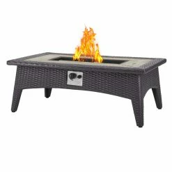 Cheap 😉 Rectangle Modway Splender 43.5 In. Fire Table With Free Cover ⭐ -Fire Pits & Tables Online Shop scaleEEI2356