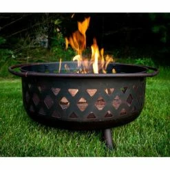 Best reviews of 🎁 Round Sunnydaze Decor Crossweave Fire Pit With Spark Screen 🎁 -Fire Pits & Tables Online Shop scaleNETH688