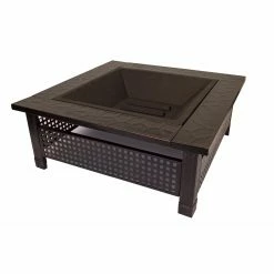 Wholesale 🎉 Outdoor Leisure Products 30 Inch Square Steel Fire Pit With Checkerboard Mesh Walls And Oil Rubbed Bronze Finish 🔥 -Fire Pits & Tables Online Shop scaleOLP238