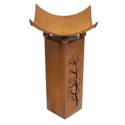 Budget ⭐ Square HGC Decorative Rustic Metal 15.8 In. Fire Column With Removable Bowl 💯 -Fire Pits & Tables Online Shop scaleUNII071