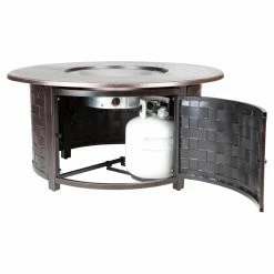 Buy 😀 Fire Sense Perissa Woven Round Cast Aluminum Propane Gas Fire Pit 👏 -Fire Pits & Tables Online Shop scaleWTL281